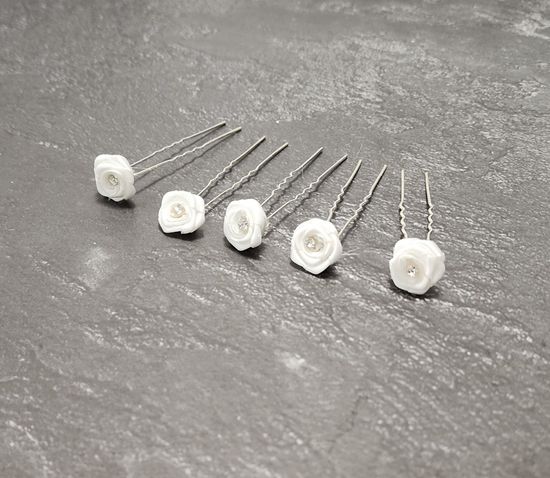 Набор шпилек "Розы большие" латекс, 3 шт, бирюза