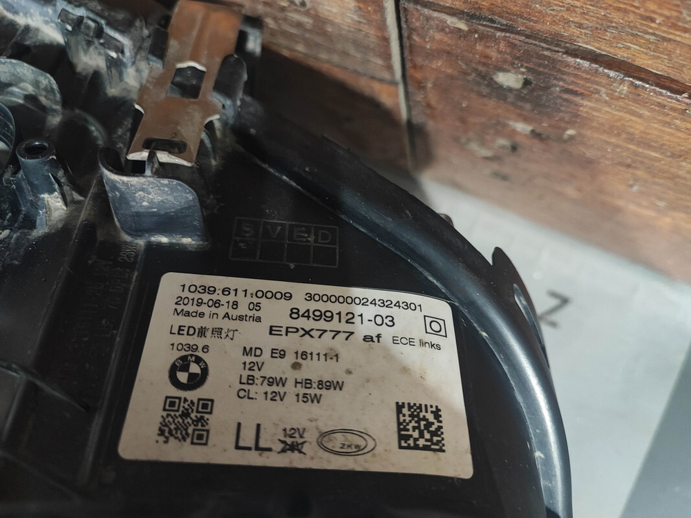 Фара левая BMW 5er G30 (2017-2020) Adaptive LED 63117214961