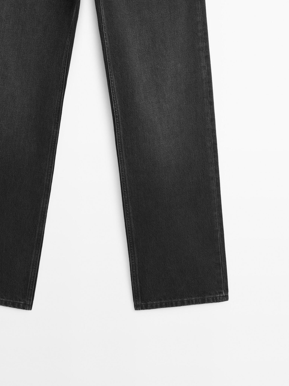 Massimo Dutti Джинсы прямого кроя с низкой посадкой, черный