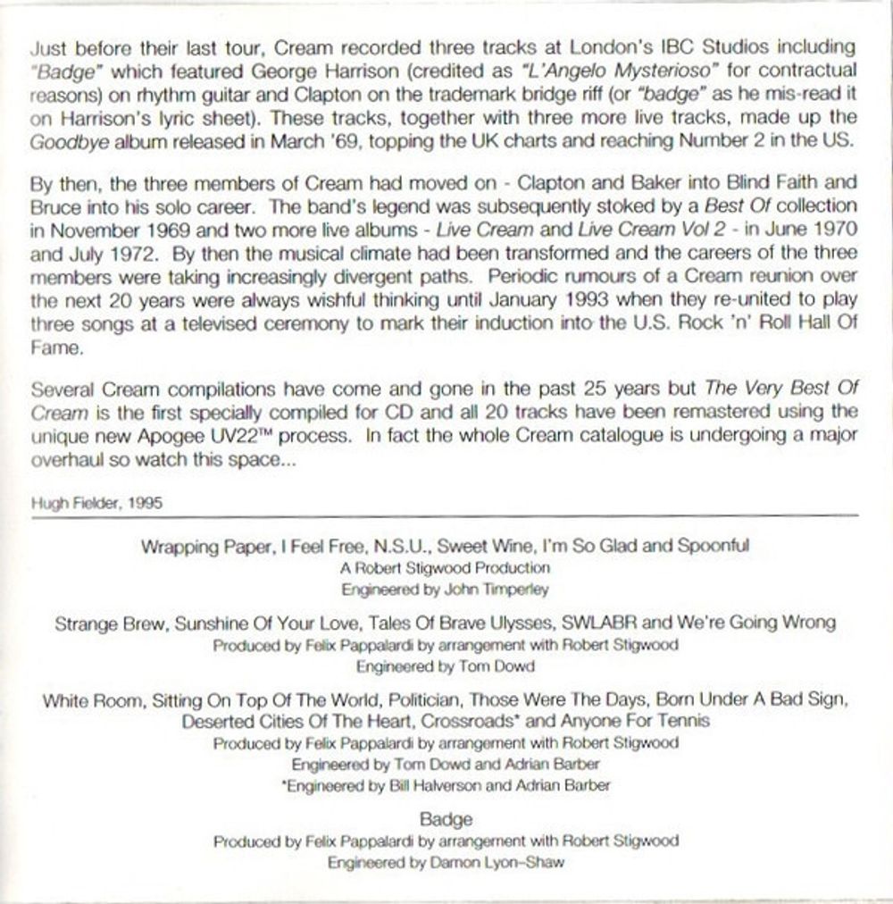 Cream. The Very Best Of Cream (CD)