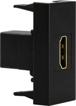 Розетка HDMI,  1мод.,  черн. матовая (22.5х45мм)