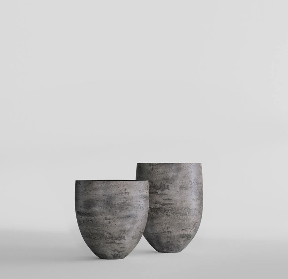Кашпо, коллекция Concrete, форма BARREL