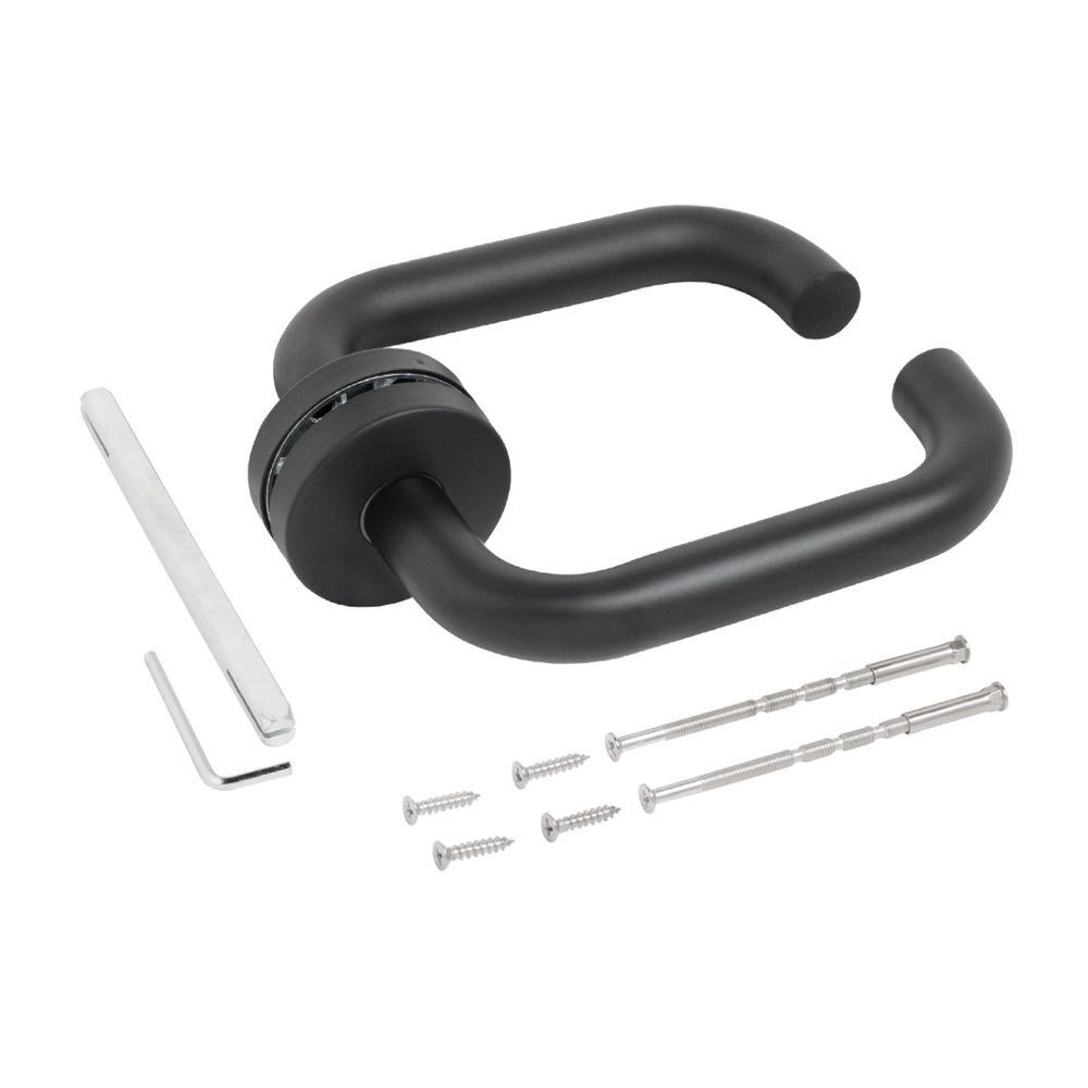 Ручка дверная Стандарт, 0203 SS (60-90) BLACK INOX, 14 872, чер, нерж сталь