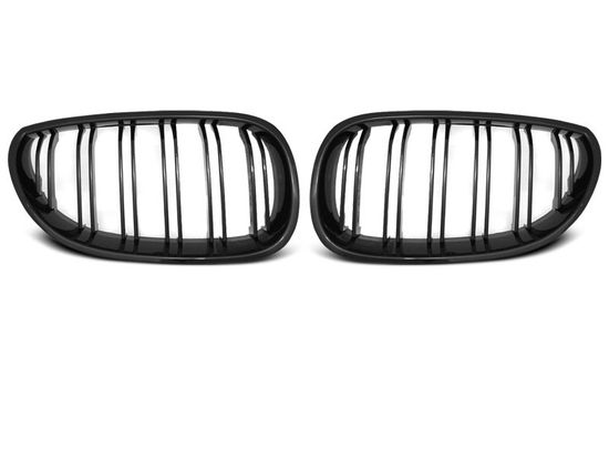 Решетка (ноздри) радиатора GLOSSY BLACK DOUBLE BAR M-LOOK для BMW 5 E60 E61