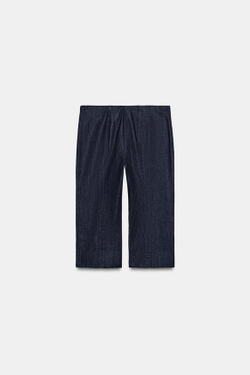ZARA ДЖИНСЫ КАПРИ — ZW COLLECTION, СИНИЙ