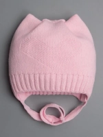 Шапка для девочки с ушками осенняя