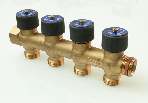 Коллектор   4 вых 3/4 х 3/4 под евроконус   ViEiR  (20/1шт)