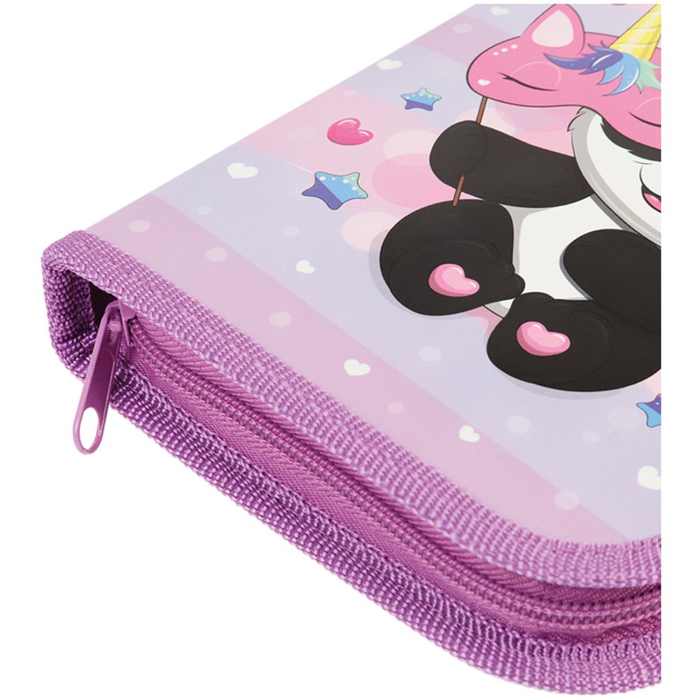 Пенал 1 отделение, 190*130 ArtSpace "Hello, Panda", ламинированный картон