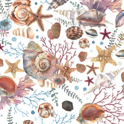 Морской с флорой