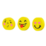 Ластик Basir, фигурный, серия "Смайлы", жёлтый корпус круглой формы, 6 шт