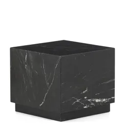 Приставной столик Sorein 40x40 см из черного мрамора