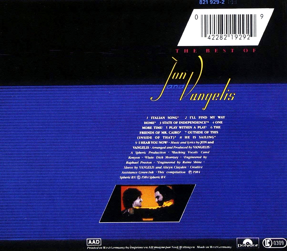 Jon & Vangelis / The Best Of Jon And Vangelis (CD)
