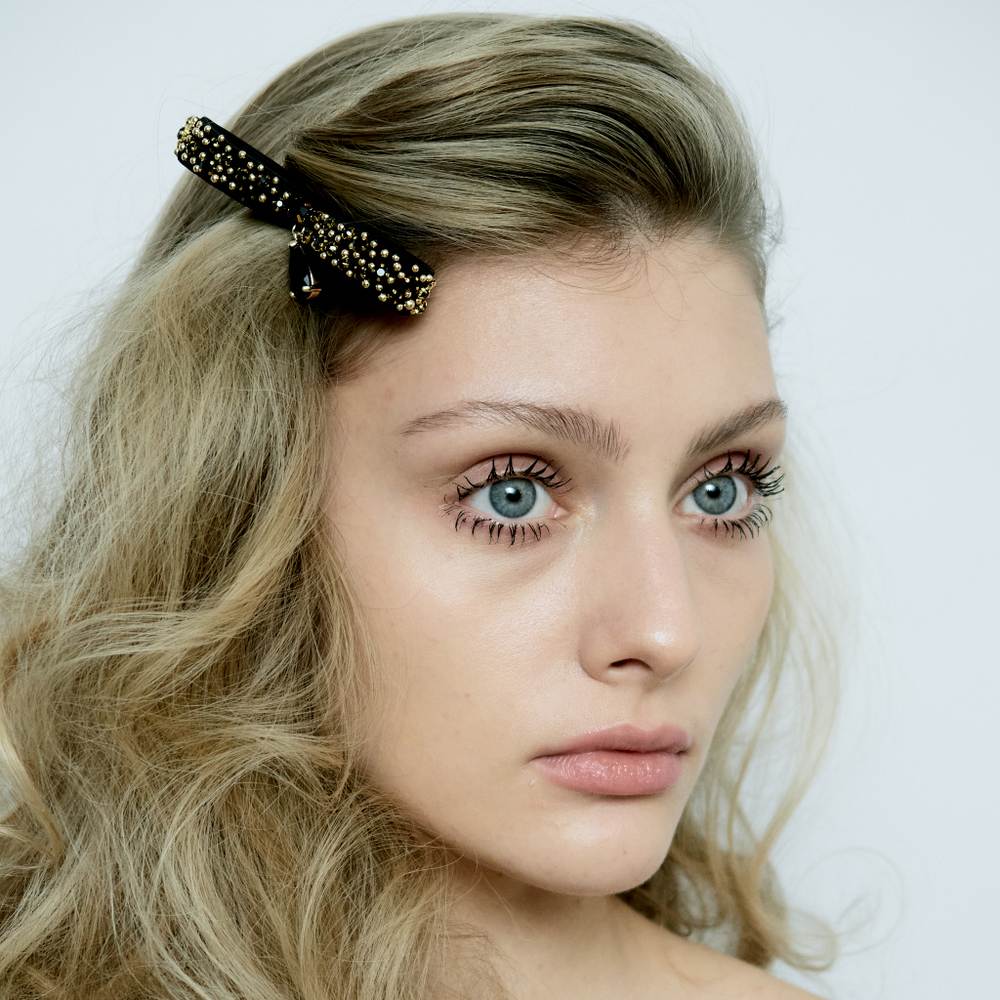 Бант "Стрекоза" XS с золотым декором