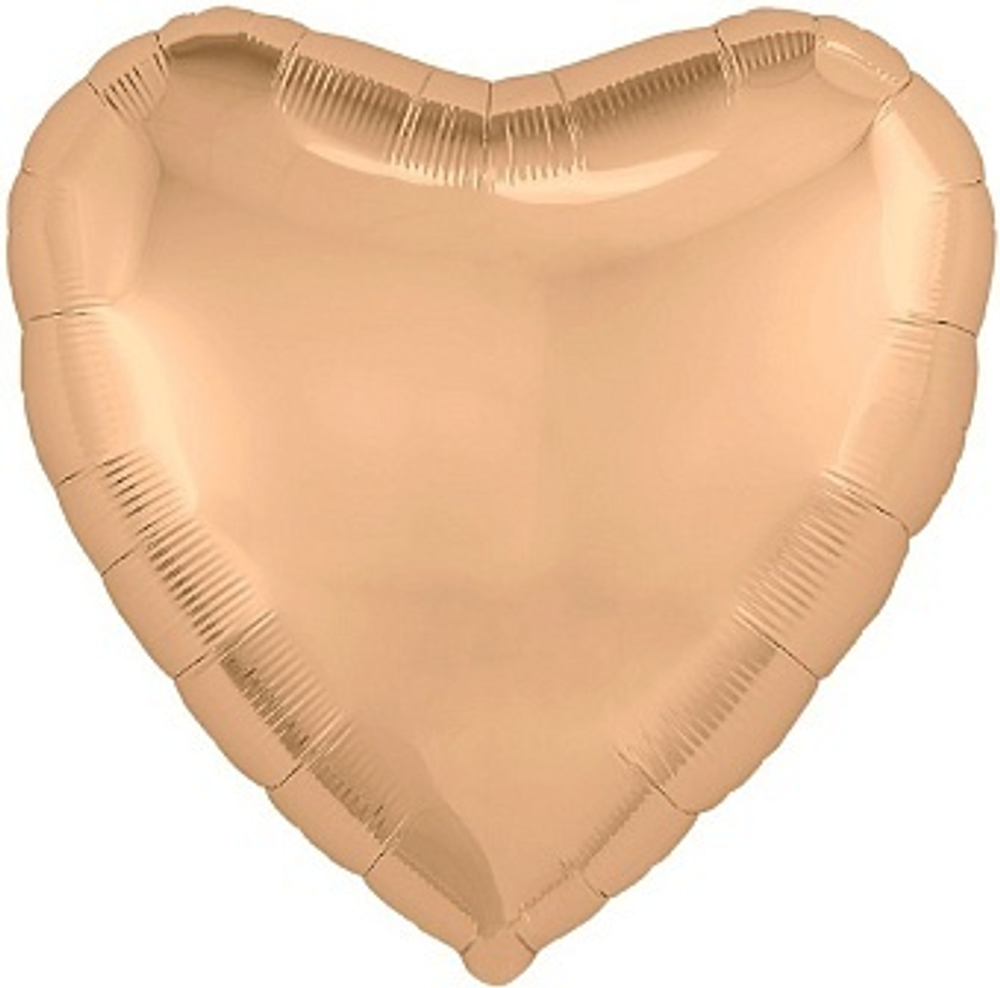 Р 18" Сердце Персиковый пух 40 см.