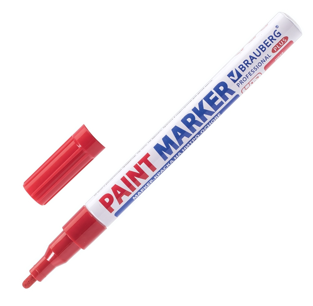 Маркер-краска 1-2 мм. "Professional Plus" красный (BRAUBERG)