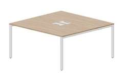 Составной стол Strike на 2 рабочих места 1580х1566х750мм (2 металлических аутлета)