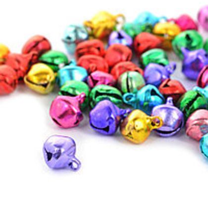 Купить оптом 051-1606 Бубенчики АССОРТИ 7мм, 10мм, 14мм (цветные) 30 шт. в Москве