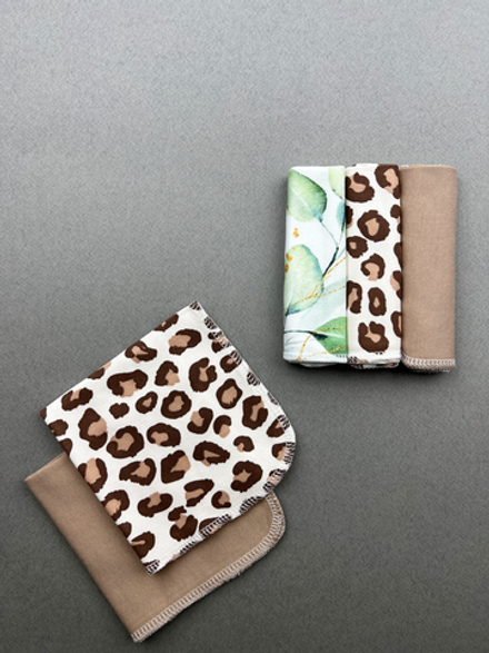 Платочки сет из 5 штук LooJoo Карамель / Леопард / Ветви
