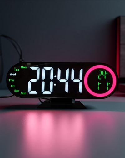 Часы-будильник настольные Gaosiio DS-3827LW BLACK