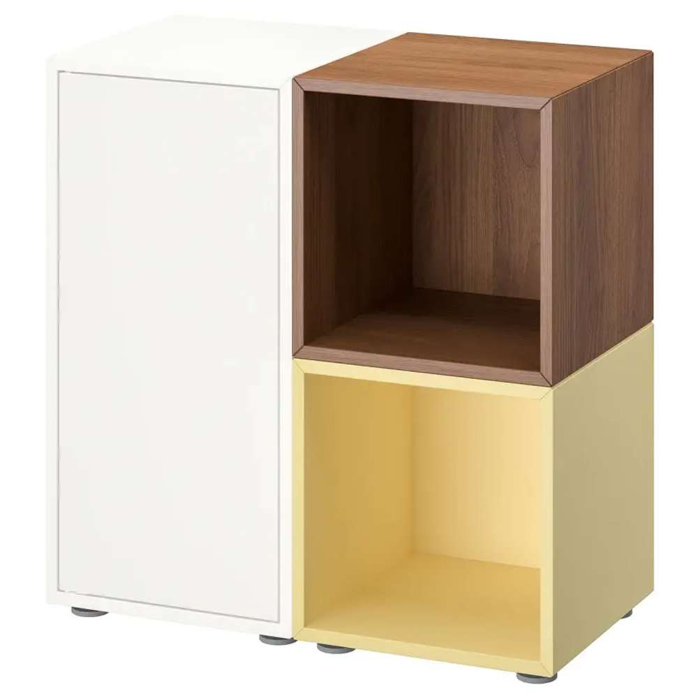 Комбинация для хранения - EKET IKEA/ ЭКЕТ ИКЕА,  72х70  см,  желтый/коричневый/белый
