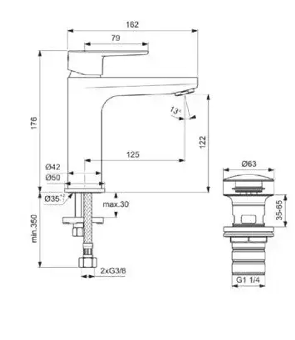 Смеситель для раковины CERAFINE O BD131RO
