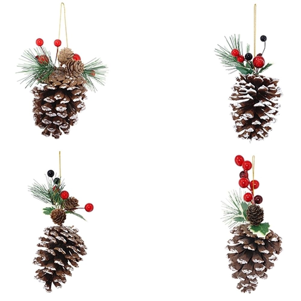 GAEM Изделие декоративное подвесное "Шишка", L9 W9 H18 см, 4в.