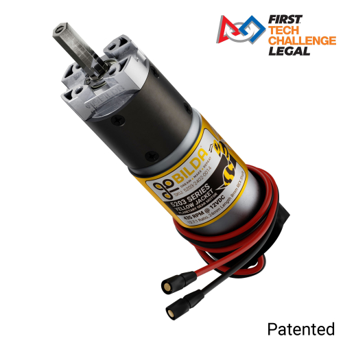 5203 Series Yellow Jacket Planetary Gear Motor (13.7:1 Ratio, 24mm Length 8mm REX™ Shaft, 435 RPM, 3.3 - 5V Encoder)