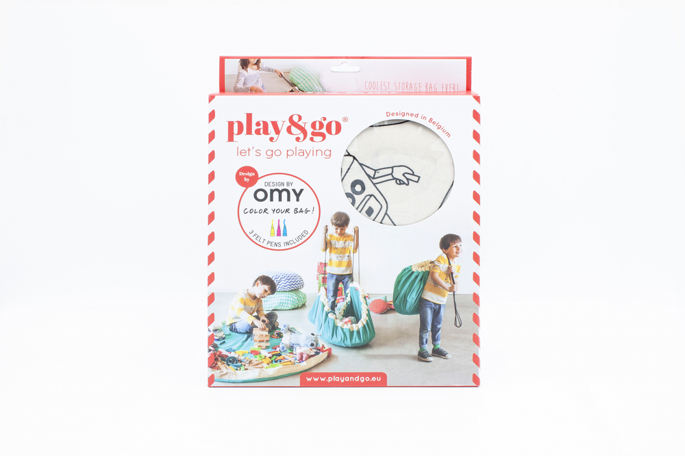 2 в 1: мешок для хранения игрушек и игровой коврик Play&Go. Коллекция "Designer". Раскрась меня от OMY