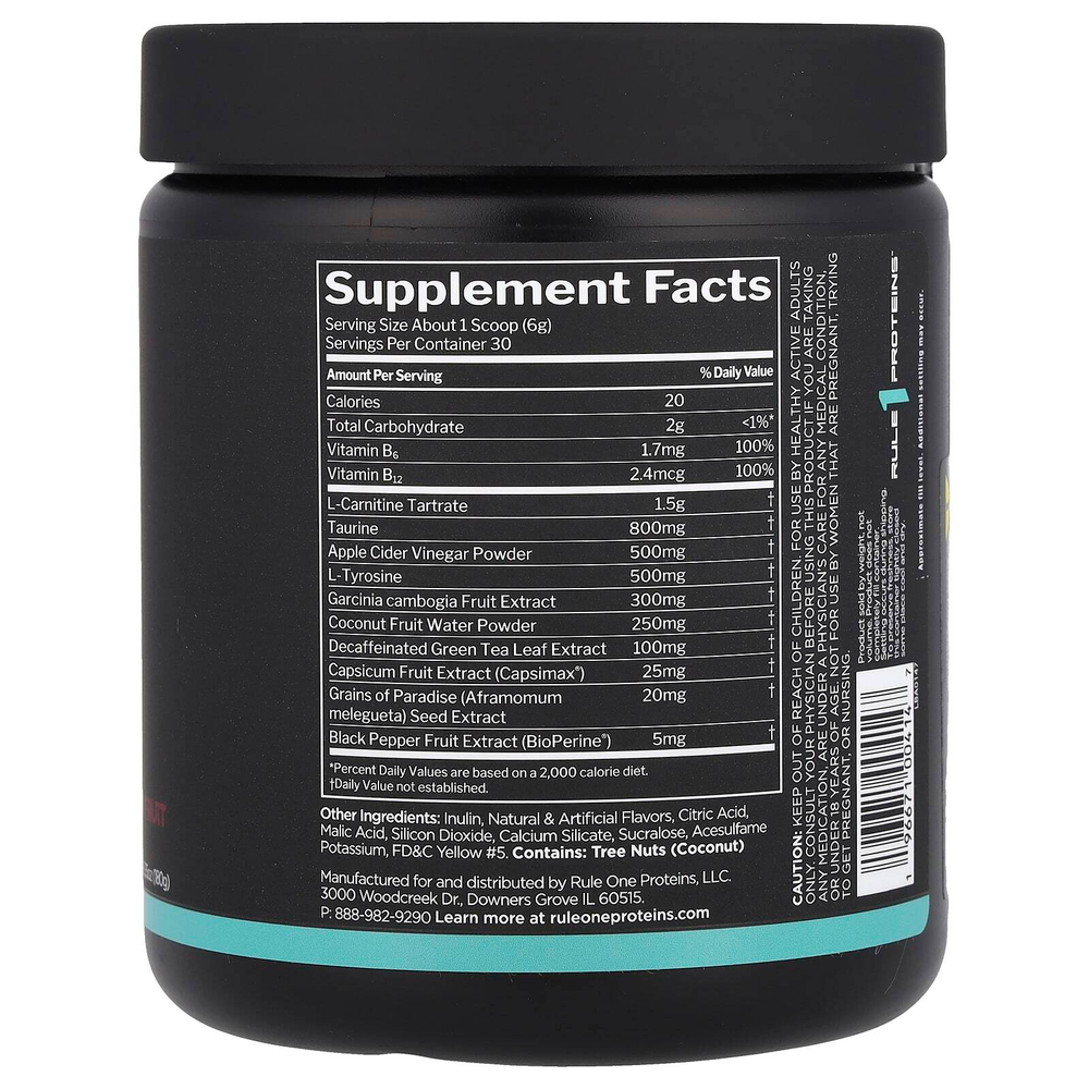 Rule One Proteins, Lean ™, коррекция веса без стимуляции, ананас и маракуйя, 180 г (6,35 унции)
