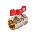 Кран шаровой полнопроходной ROMMER - 1" (ВР/ВР, PN40, ручка-бабочка)