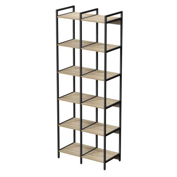 10СВД.6.400 Стеллаж высокий двойной 6 полок, узкий (780*400*2080)