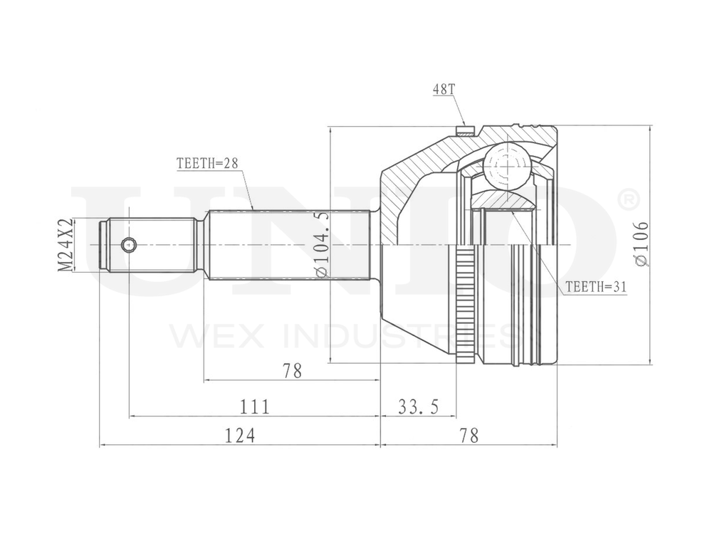 ШРУС внешний UNIO CVJ-20311