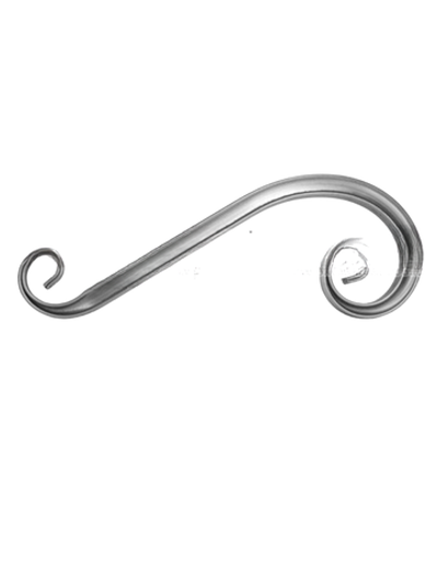 Кованый элемент вензель S волюта (360х130х1,5) мм, р-р материала Т20*20, вес 0,56 кг.