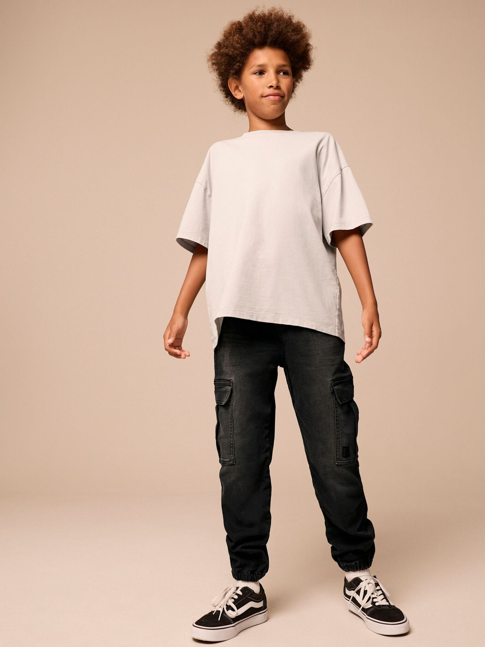 Джинсы карго для мальчика Next 186-148, Черный