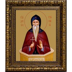 Даниил Столпник Преподобный. Икона на холсте.