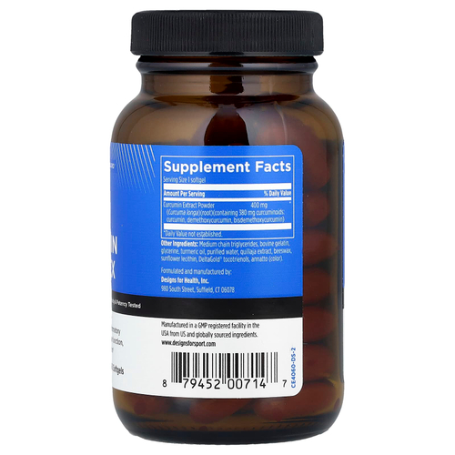 Designs For Health, Designs For Sport®, комплекс куркумина, 60 капсул (400 мг в каждой капсуле)