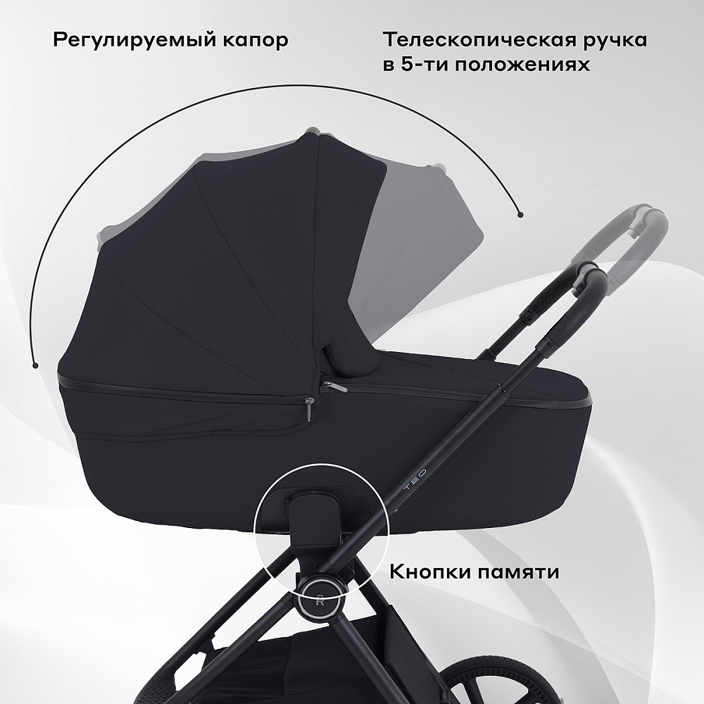 Детская коляска Rant Teo 2 в 1 Black