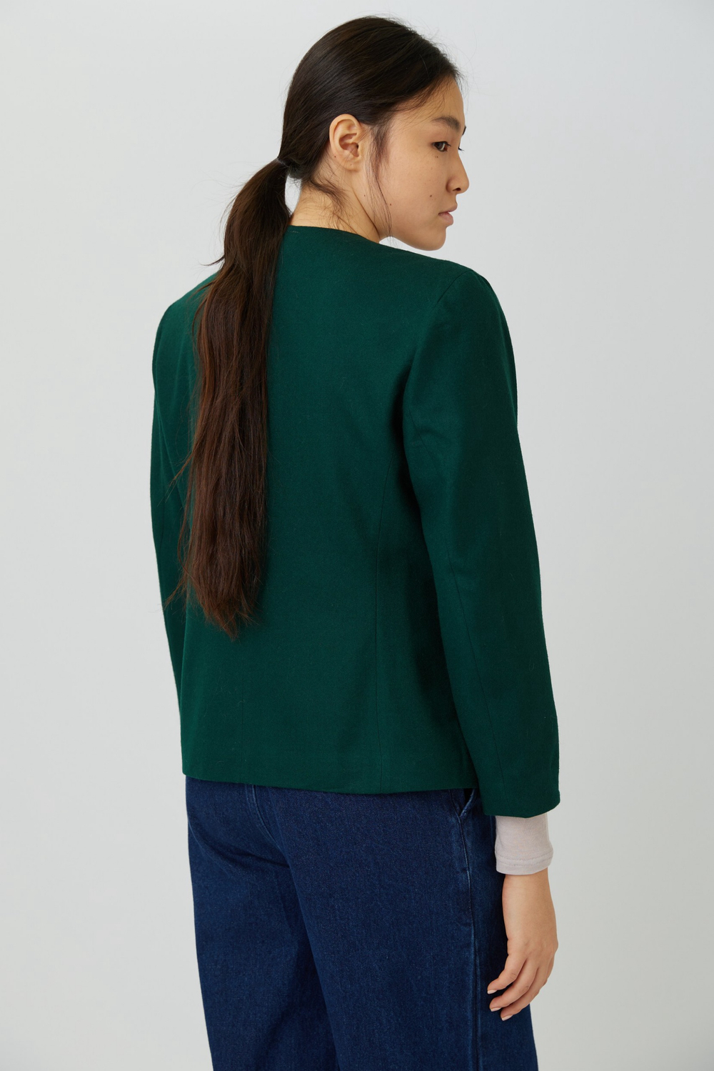 Винтажный изумрудный жакет 