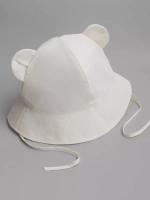 Детская белая панама на завязках пляжная