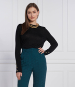 Хлопковый свитер merino button Michael Kors - черный(MU260EF4VR)