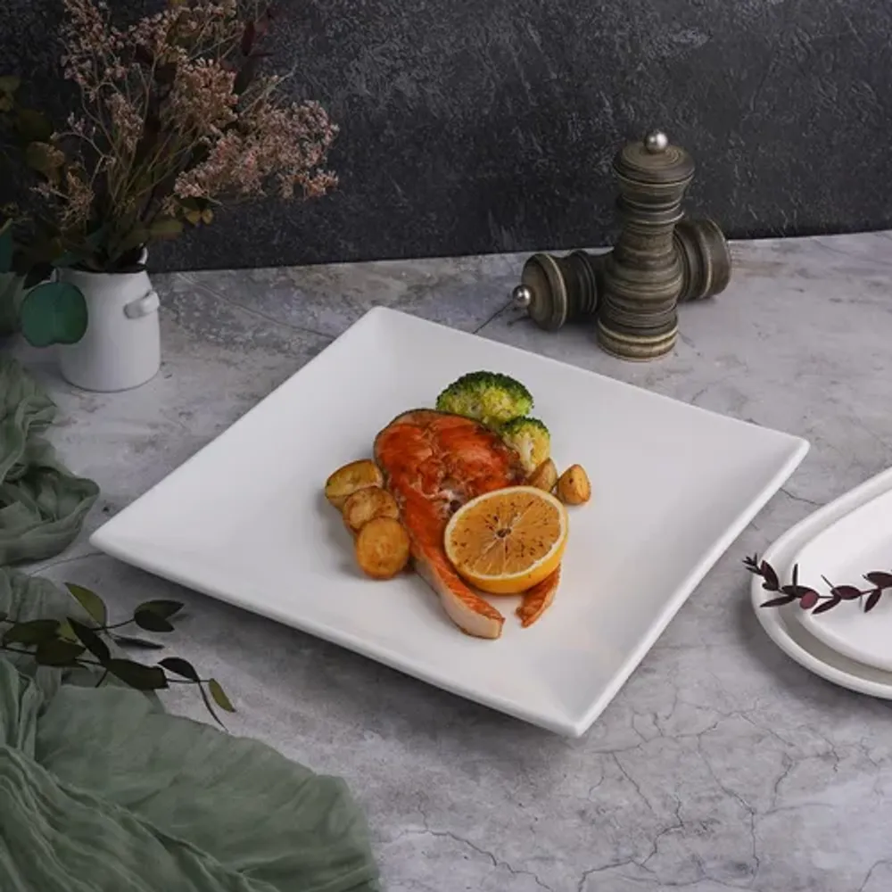 Тарелка 27*27 см h3 см квадратная белая фарфор NEW P.L. Proff Cuisine [3]