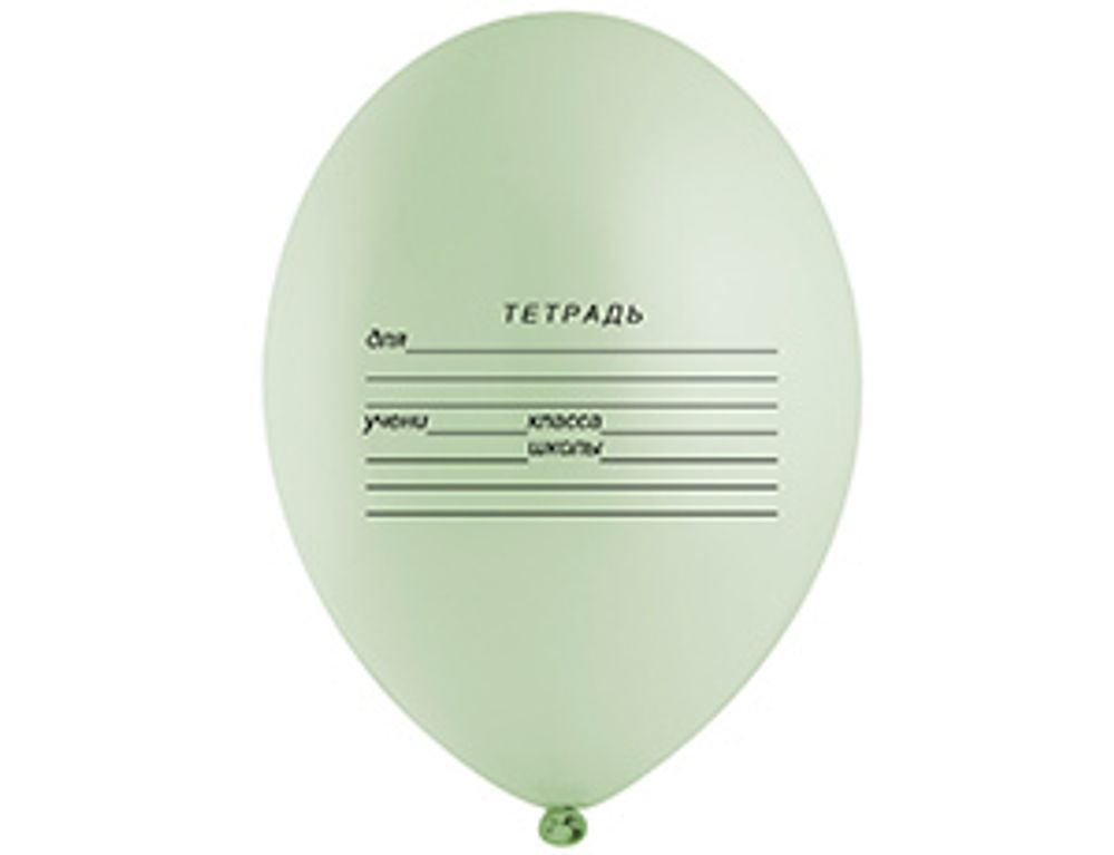Шар с рисунком 14" Школьная тетрадь