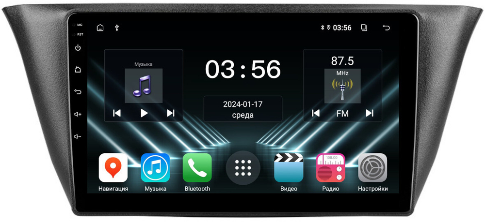 Магнитола для Iveco Daily 3 2014+ (рамка под кожу) - FarCar DX9-9620K монитор 9" IPS на Android 13, 4+64Гб, CarPlay