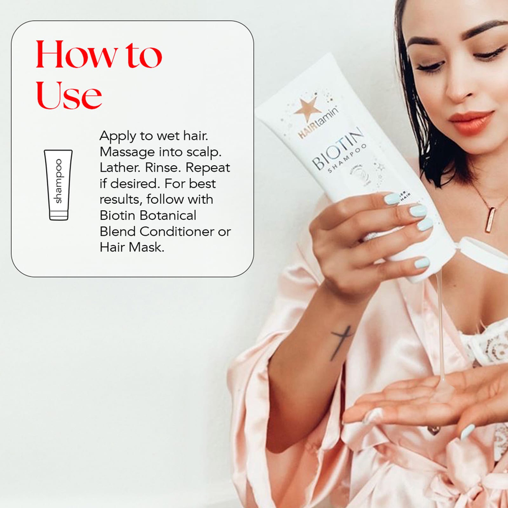 HAIRtamin, Биотиновый шампунь, растительная смесь, 207 мл (7 жидк. Унций)