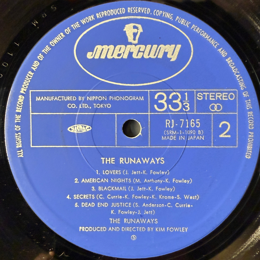 The Runaways ‎– The Runaways (Япония 1977г.)
