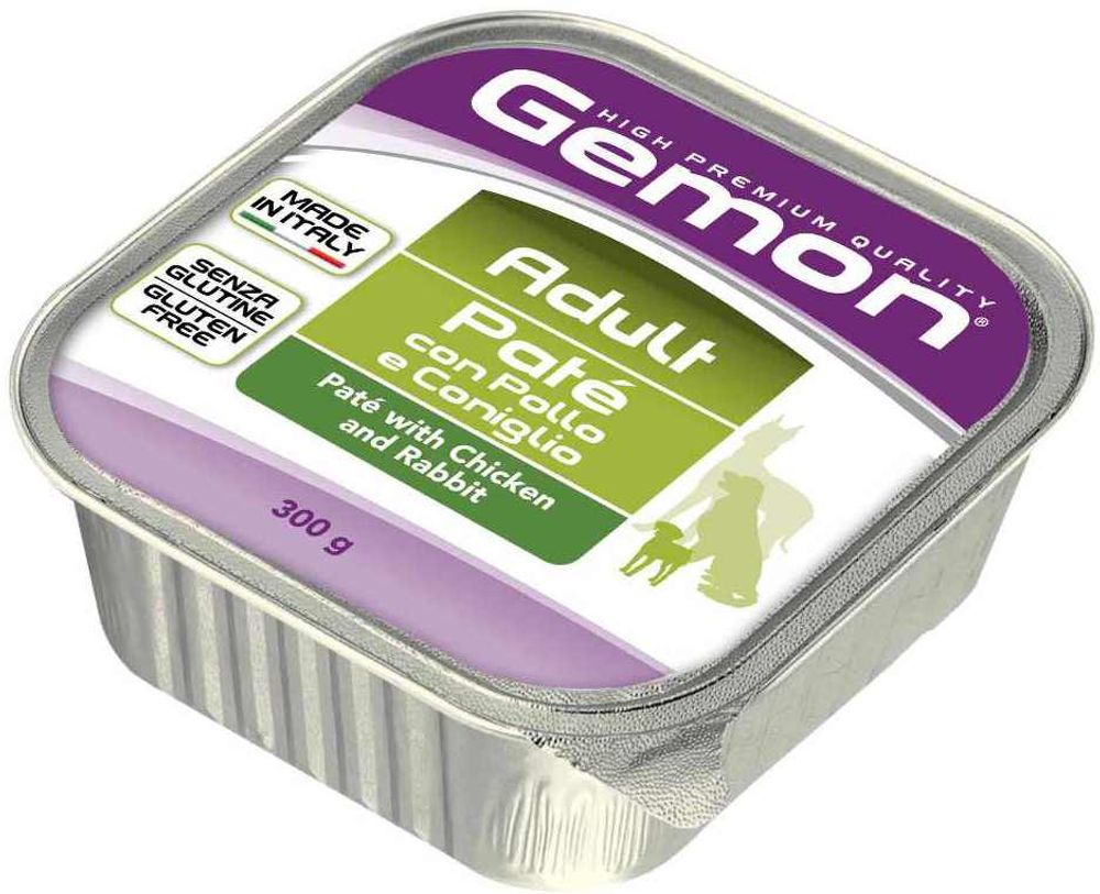Gemon 300г Dog консервы для собак паштет курица с кроликом