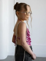 Летний топ для девочки на завязках