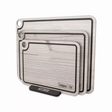 Набор разделочных досок на подставке 3шт ComposeEat Elegance белое дерево