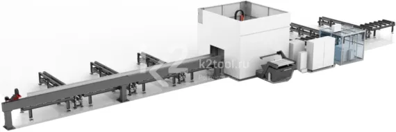 Лазерный труборез HGTECH для 3D-резки сверхтяжёлых профильных труб