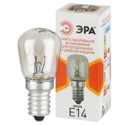 Лампа накаливания ЭРА T26-15-E14-230 15Вт 230В для холодильника и швейной машины цветная коробка Е14 | Лампы накаливания Для бытовой техники
